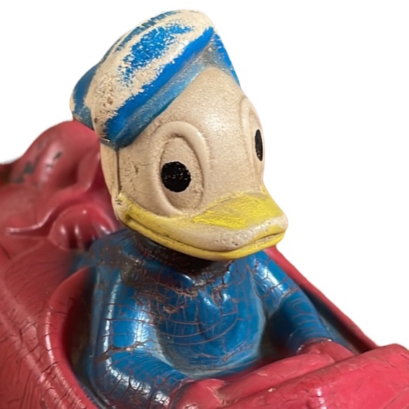 VINTAGE➕1940’s Disney Donal Duck & Pluto Car Toy - Picture 6 of 12